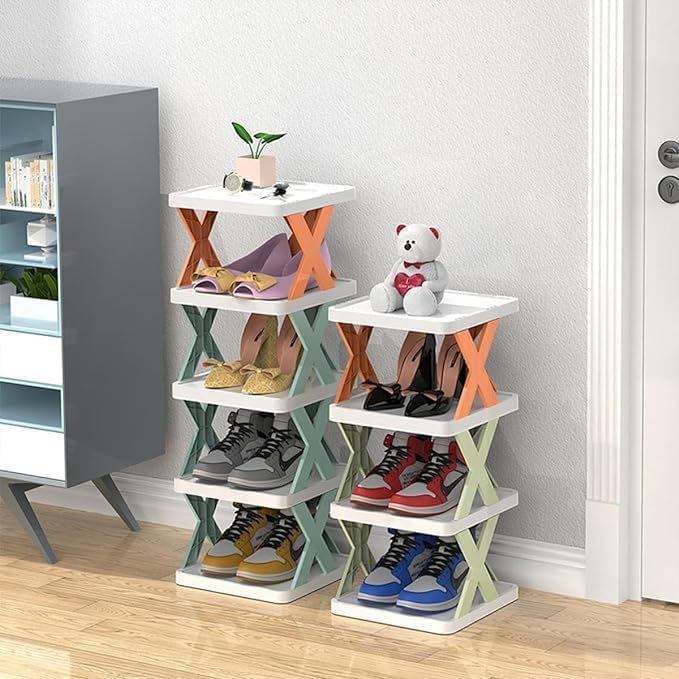 X-Shaped Shoe Rack